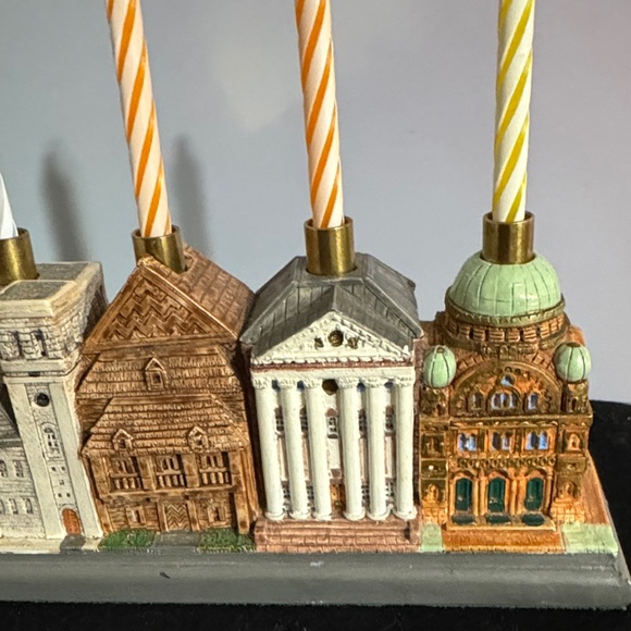 "Lost Synagogues of Europe" Hanukkah Menorah, also known as a hanukkiah. - Picture 6 of 12